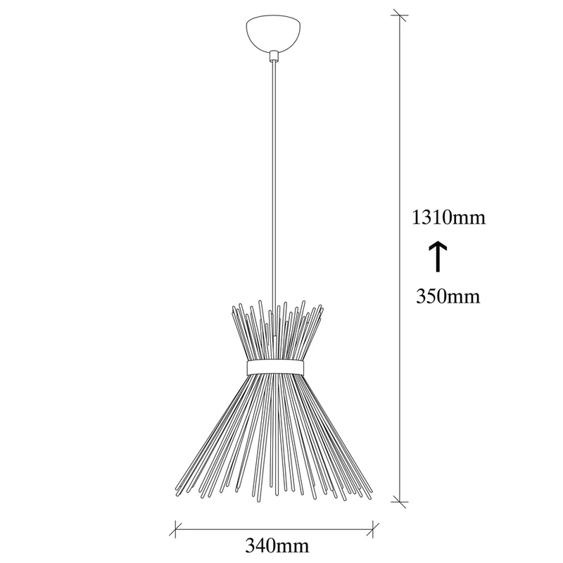 Luminaire Suspension Doré