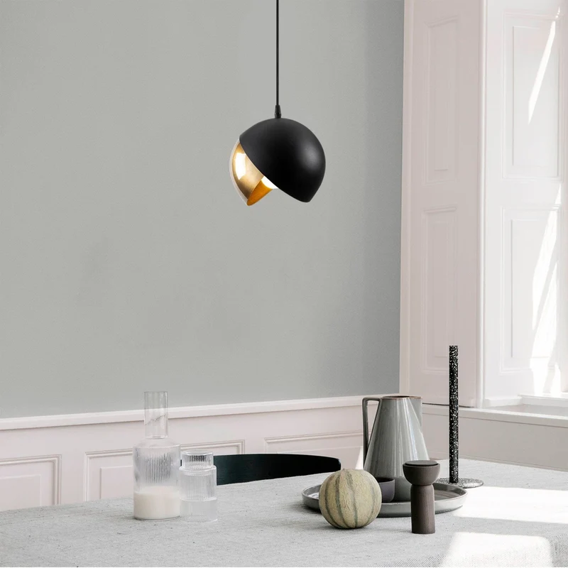 Luminaire Suspension Noir Doré
