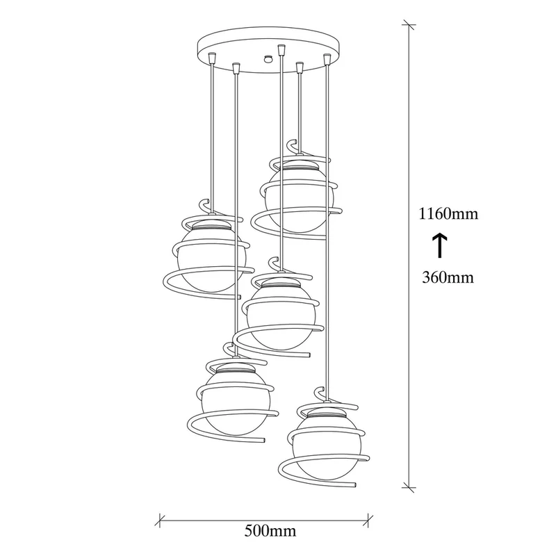 Suspension Ronde Verre
