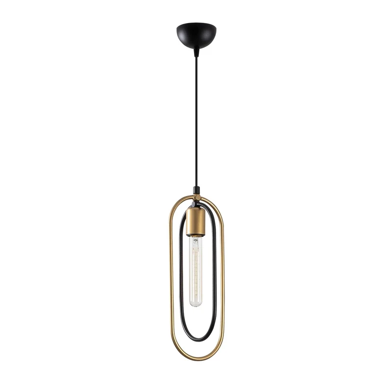 Suspension Noir Et Or Design