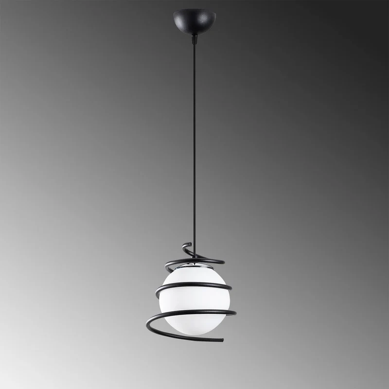 Suspension En Verre Noir