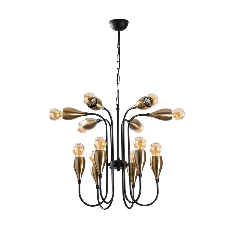 Lustre Metal Noir Et Or