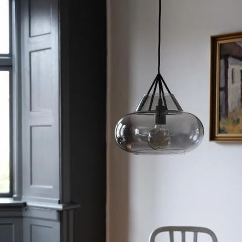 Suspension Verre Gris