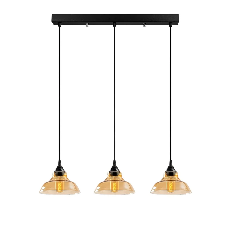 Suspension 3 Lampes Vintage