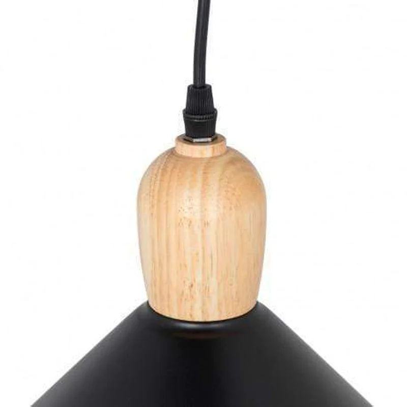 Suspension Noir Et Bois