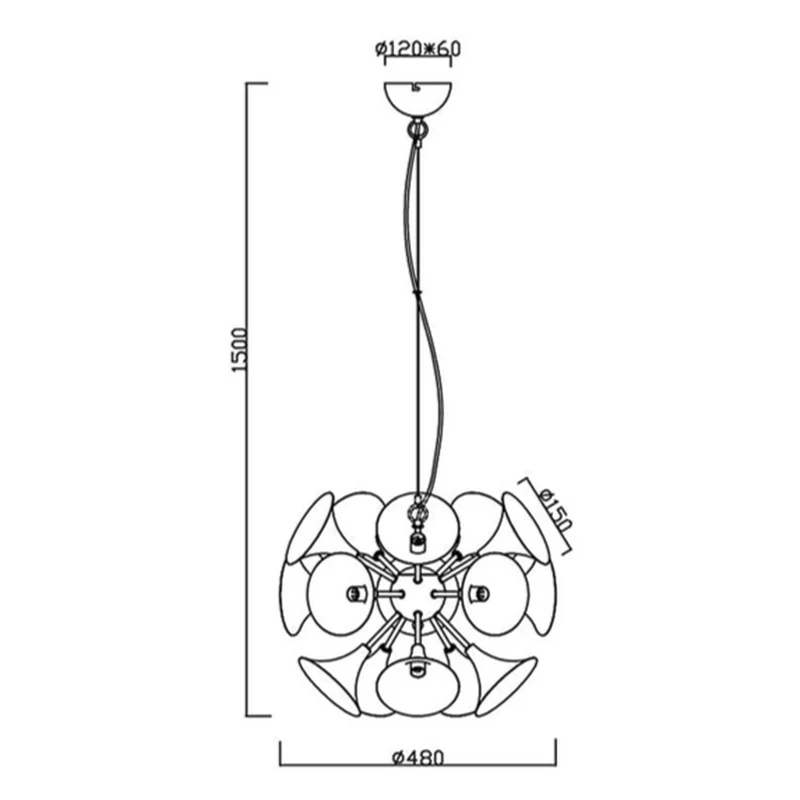 Suspension Boule Acier