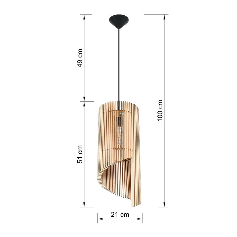 Suspension Bois Naturel