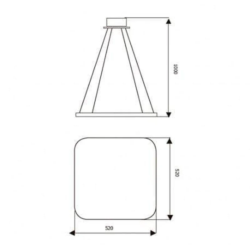 Suspension Carré Blanc