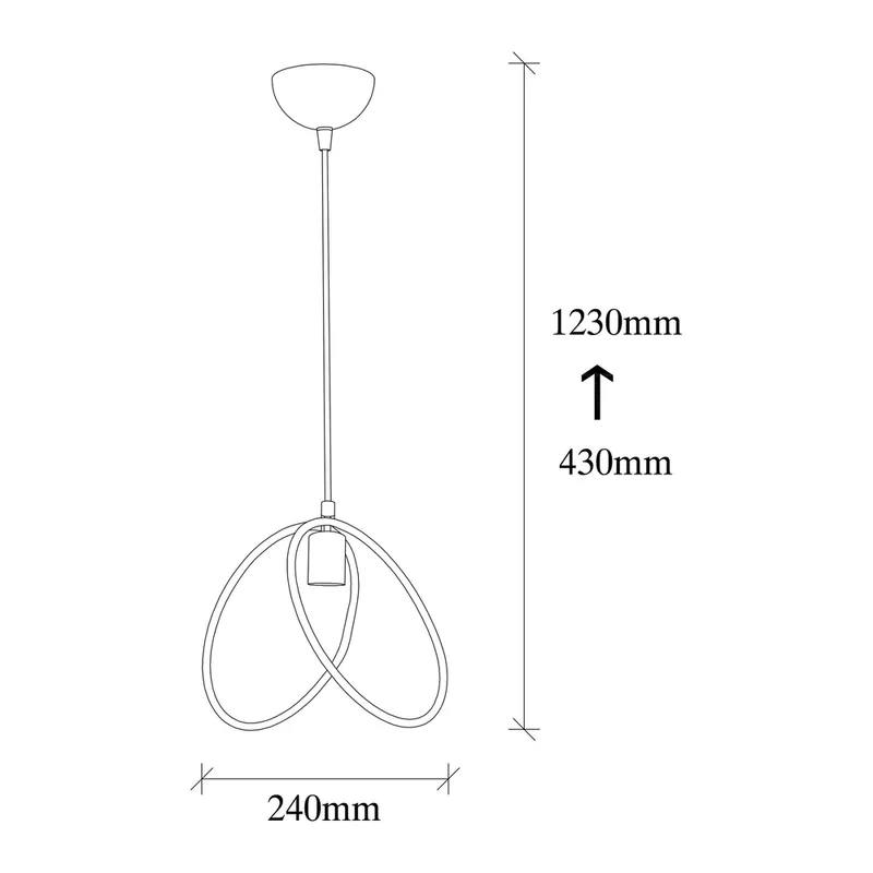 Luminaire Suspension Acier Noir