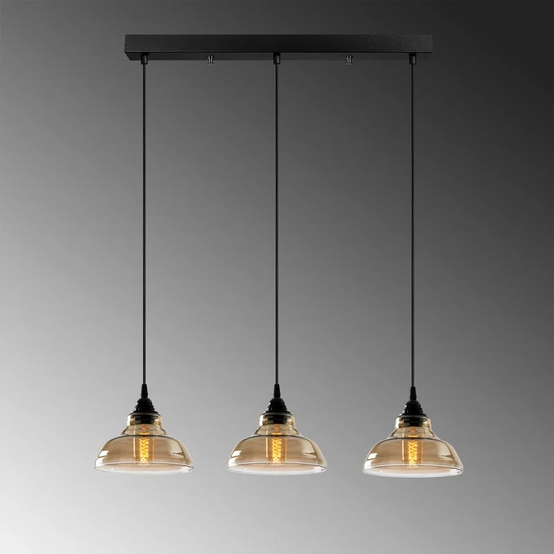 Suspension 3 Lampes Verre