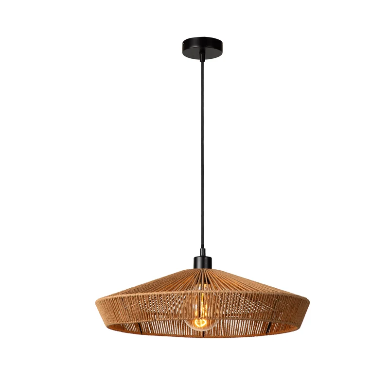 Suspension Rotin Marron