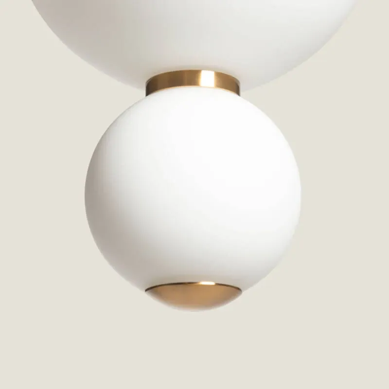 Suspension Blanc Et Doré
