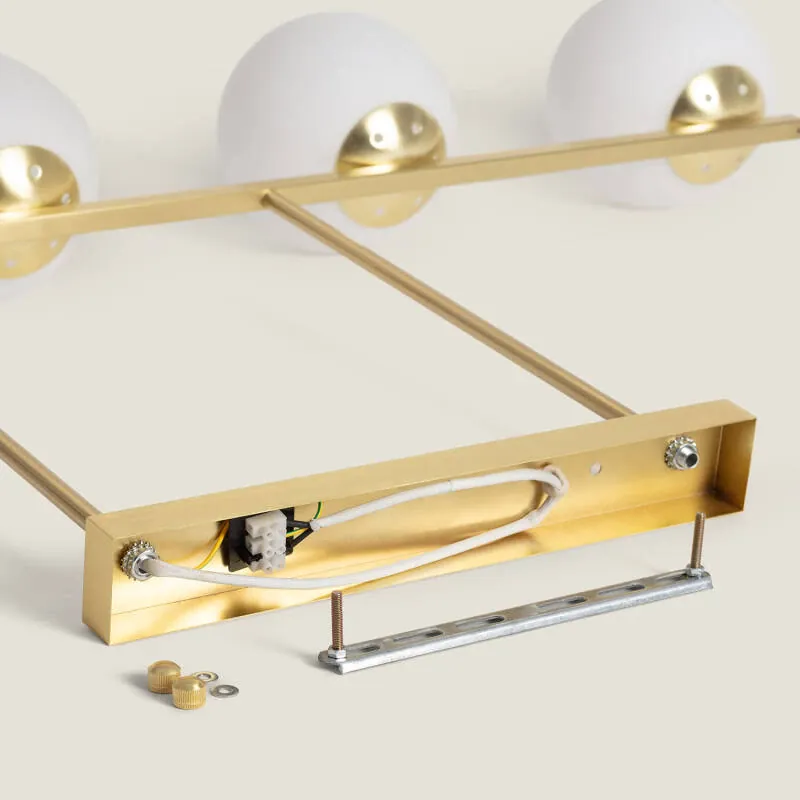 Suspension Design 5 lampes couleur or