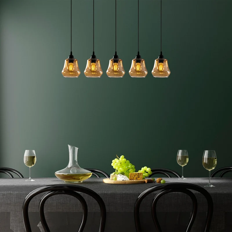 Suspension Design Filaire Noire