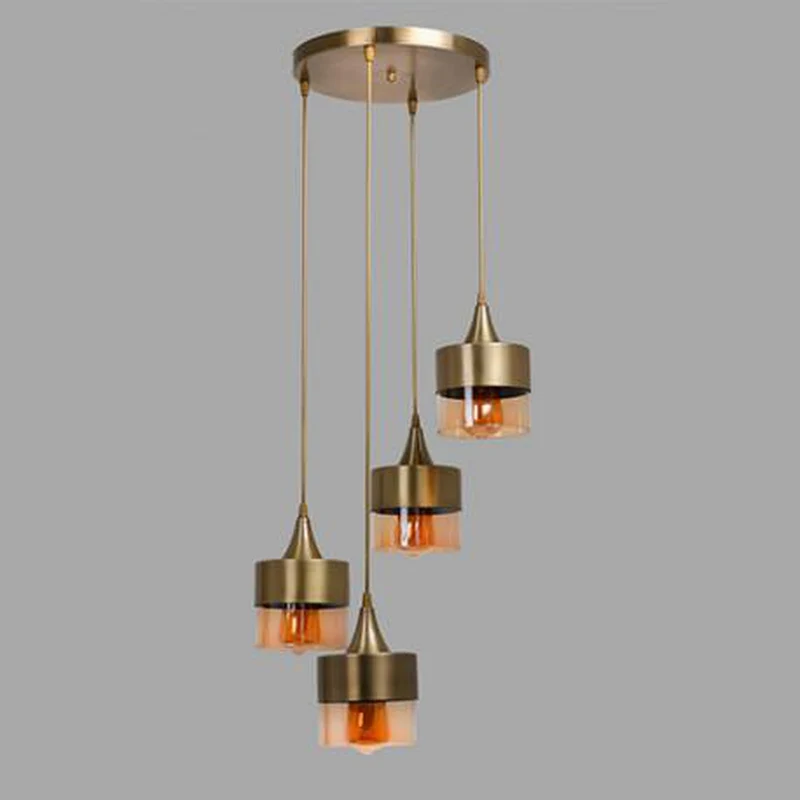 Lampe Suspension Noir Et Or