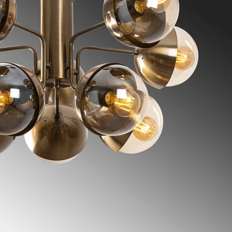 Suspension Metal Noir Dore