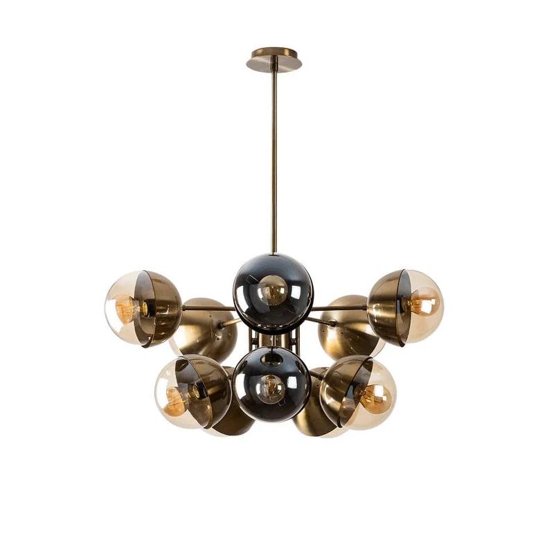 Suspension Metal Noir Dore