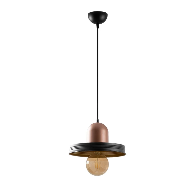 Suspension Industriel Metal Noir