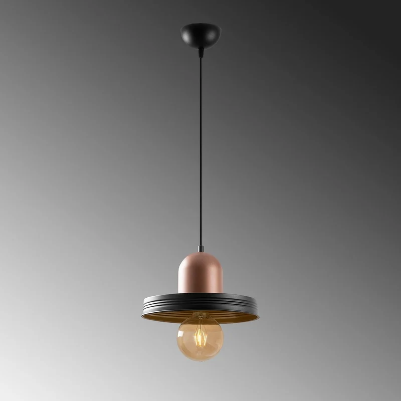 Suspension Industriel Metal Noir