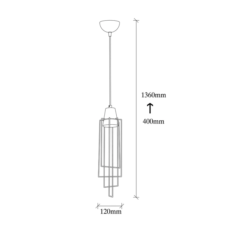 Lampe Suspension Metal Noir