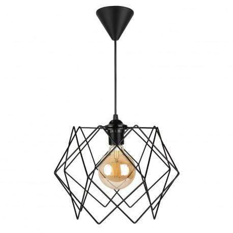 Suspension Metal Noir Filaire