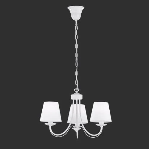 Lustre 3 Branches Blanc