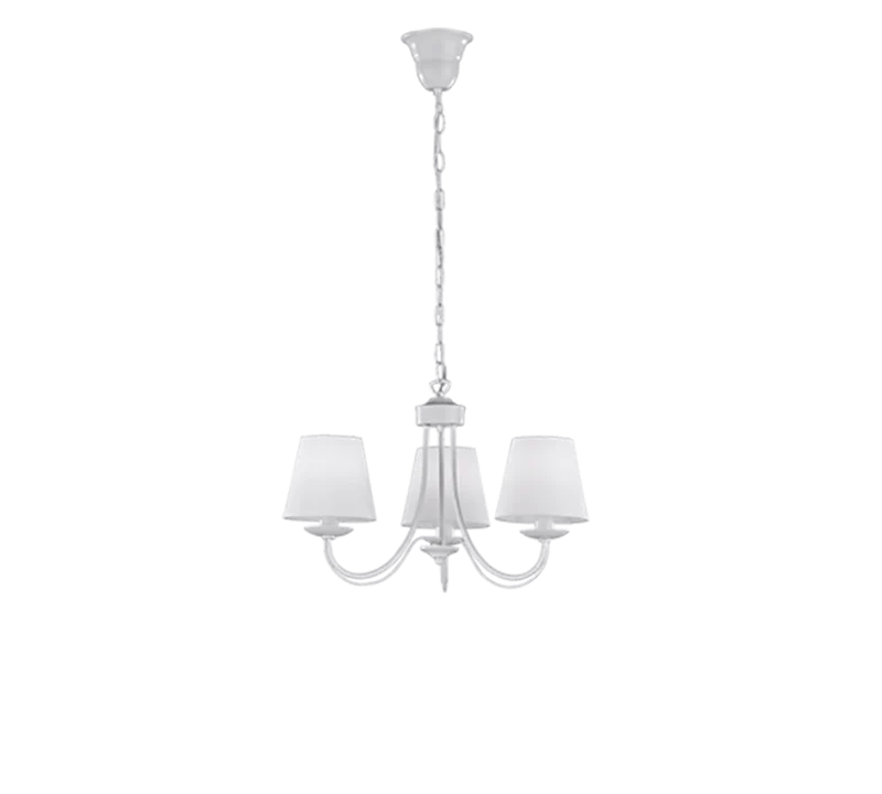 Lustre 3 Branches Blanc