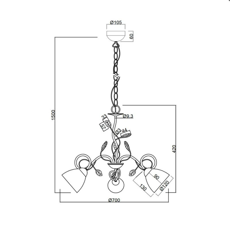 Lustre Suspension Cuisine Vintage