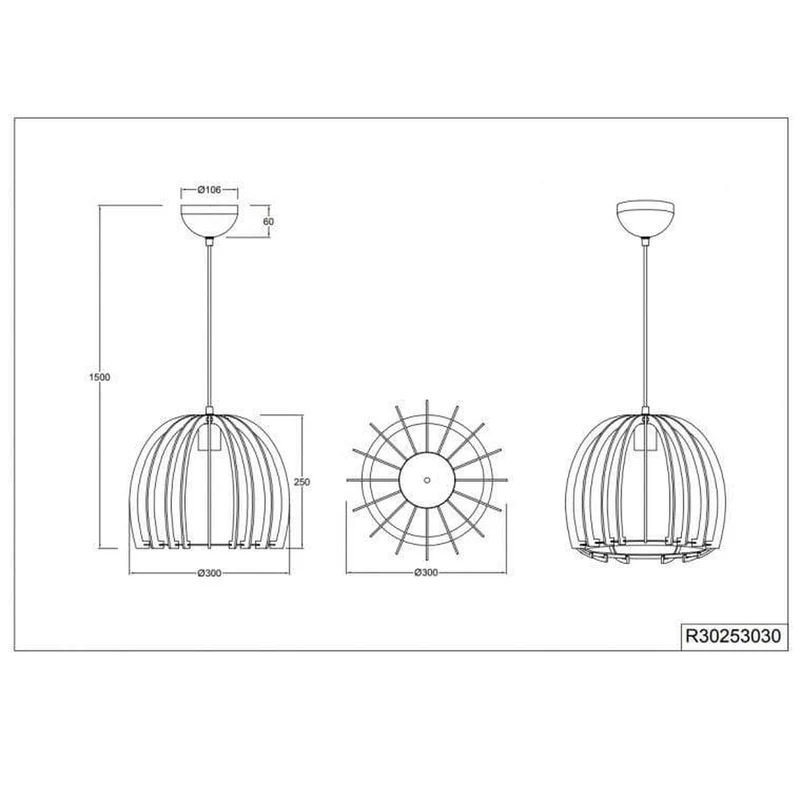 Luminaire Suspension Bois