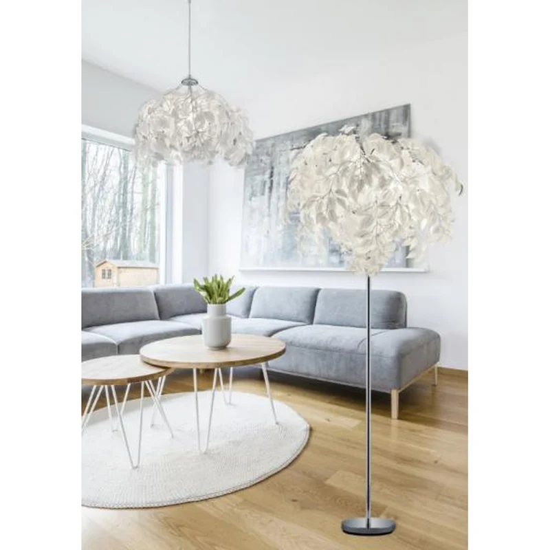 Suspension En Plume Blanche