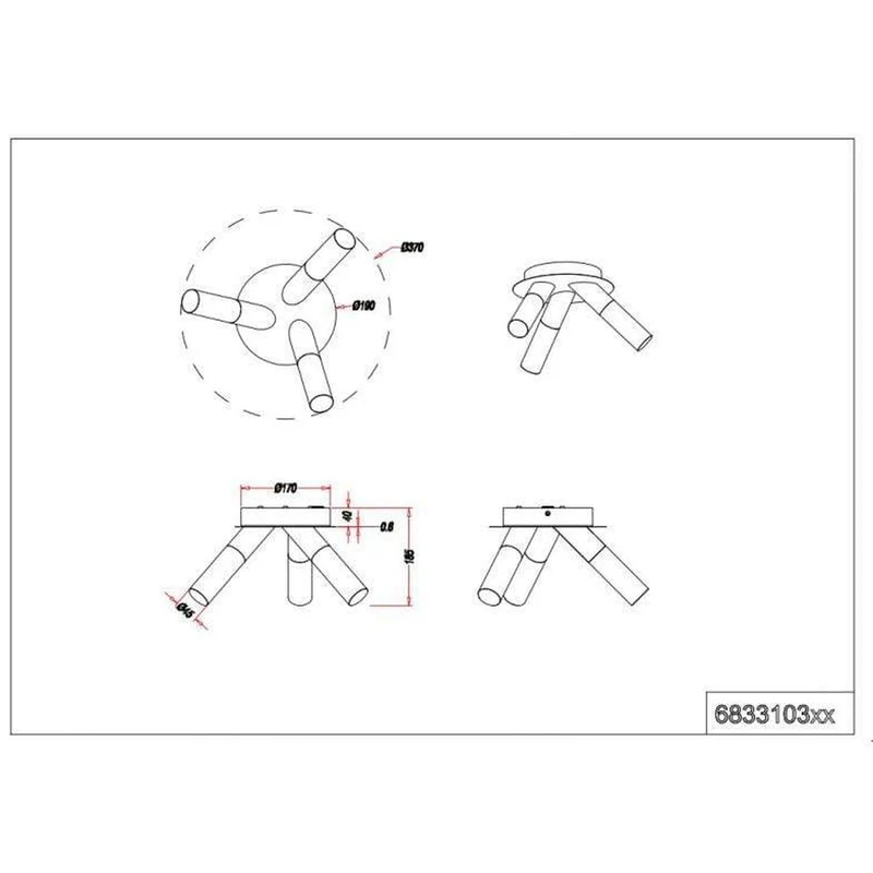 Plafonnier Trois Lampes