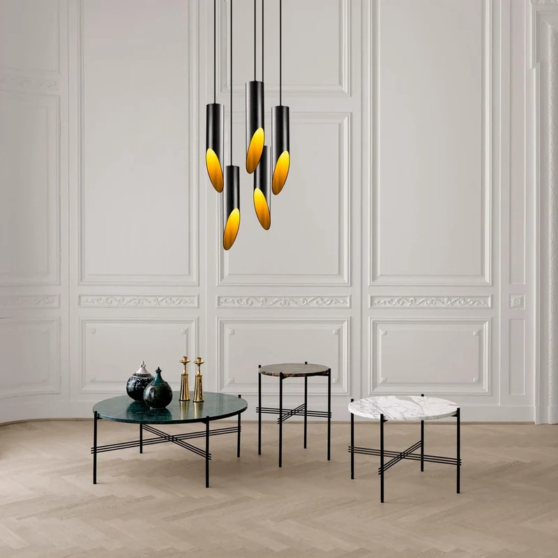 Suspension Moderne Noire Or