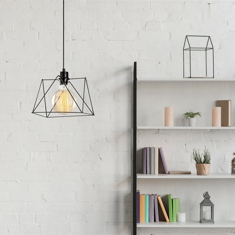 Suspension Metal Noir Industriel