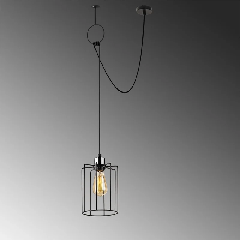 Suspension Industrielle Noire