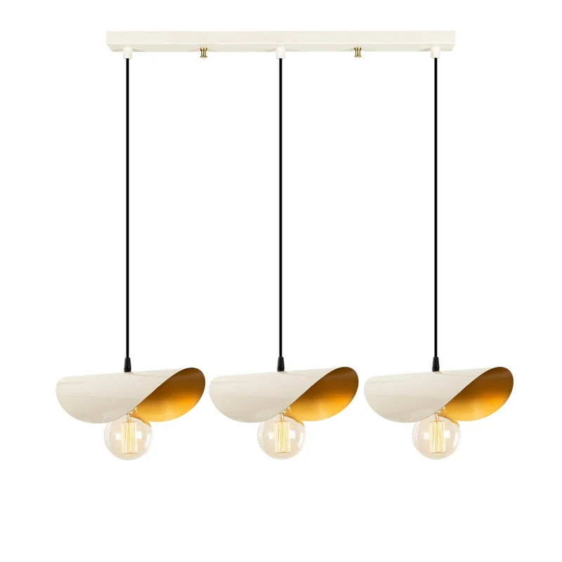 Luminaire Blanc Et Or