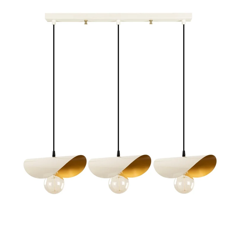Luminaire Blanc Et Or