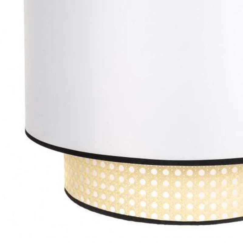 Suspension Rotin Blanc