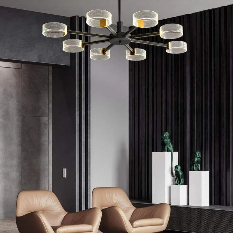 Lustre Noir Salon