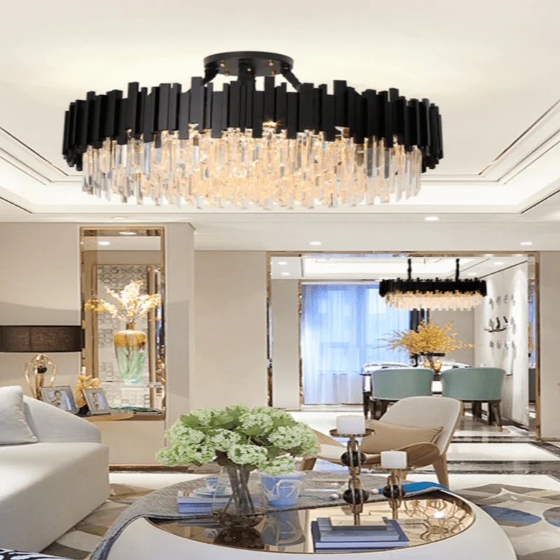 Grand Lustre Design Noir