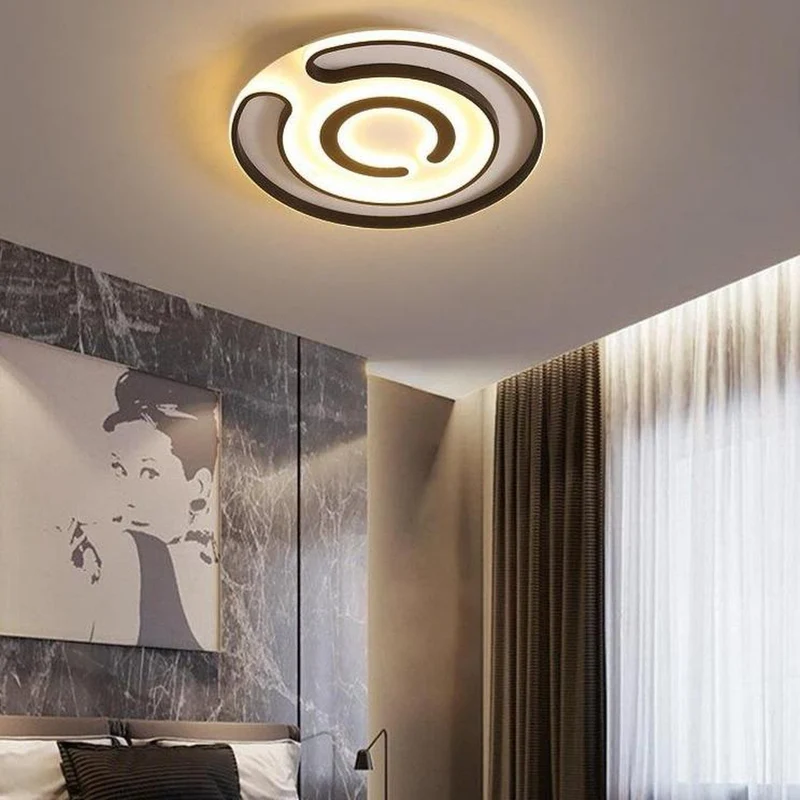 Plafonnier Led Rond Noir