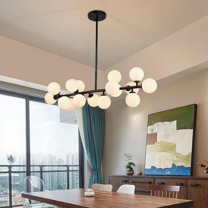 Lustre Suspension Métal Noir