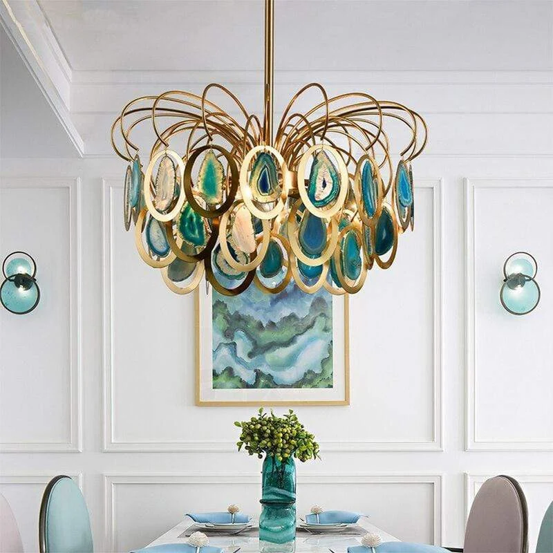 Lustre Bleu Et Or