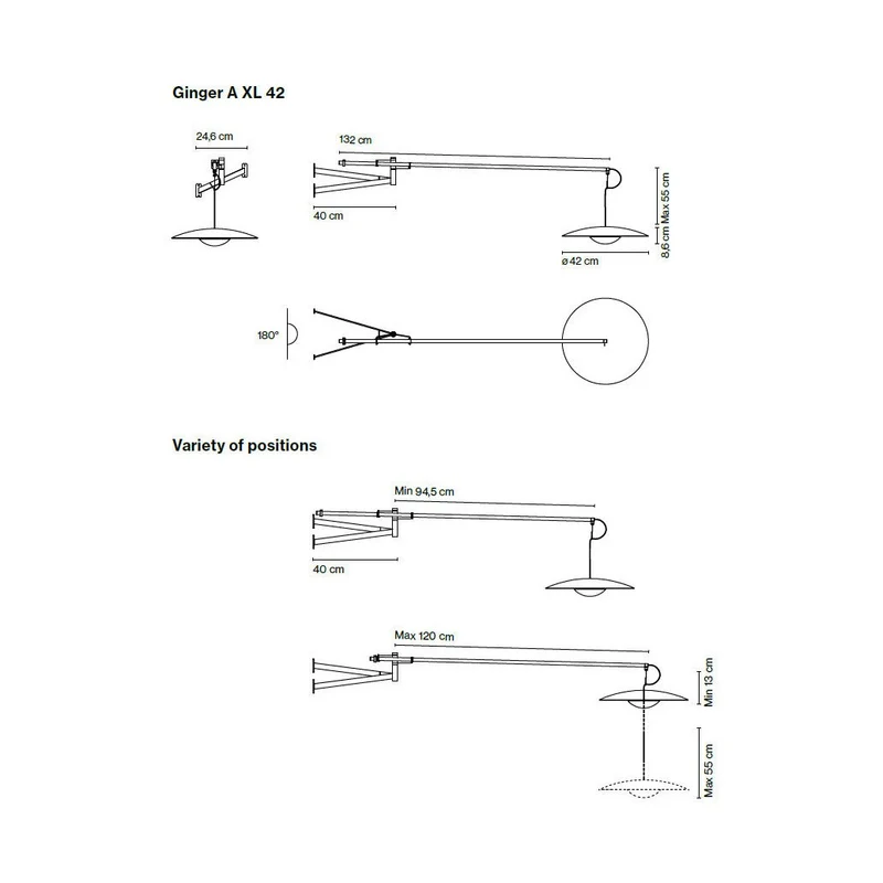 Marset Ginger A XL 42 Wall Lamp