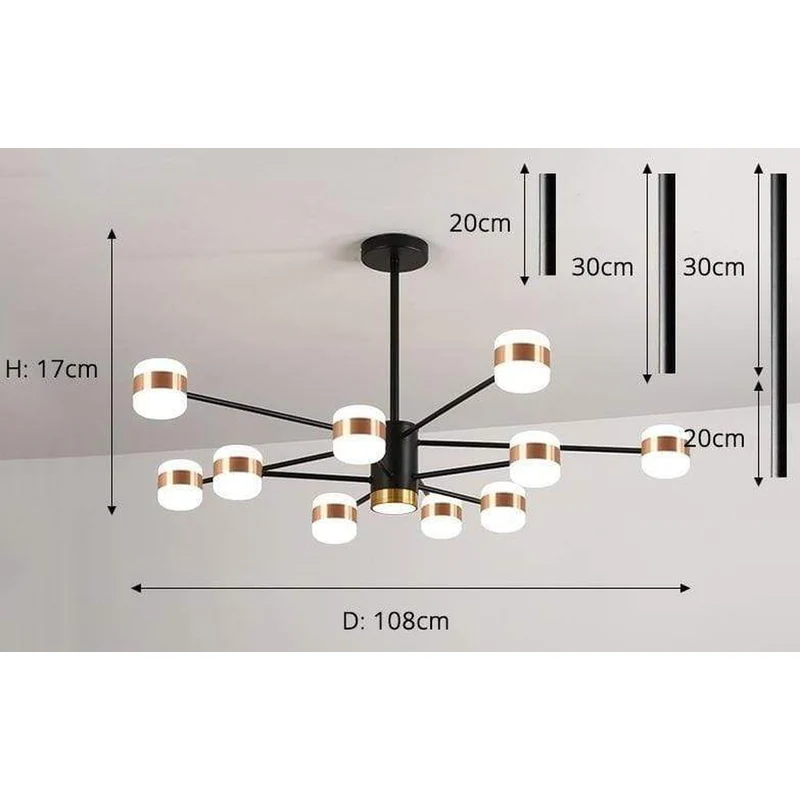Lustre Design Noir Moderne