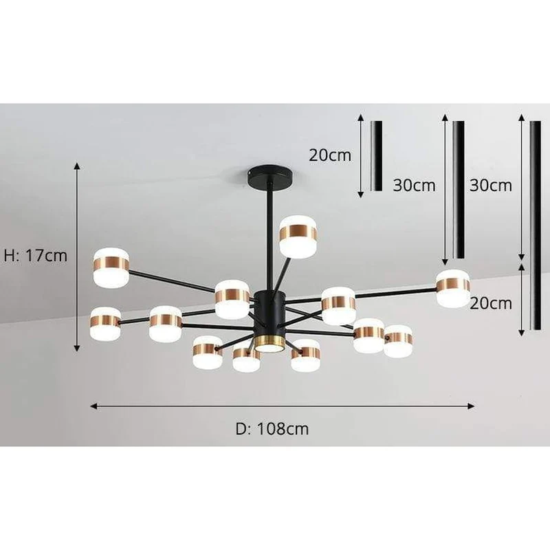 Lustre Design Noir Moderne