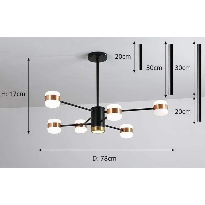 Lustre Design Noir Moderne