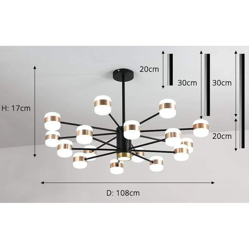 Lustre Design Noir Moderne