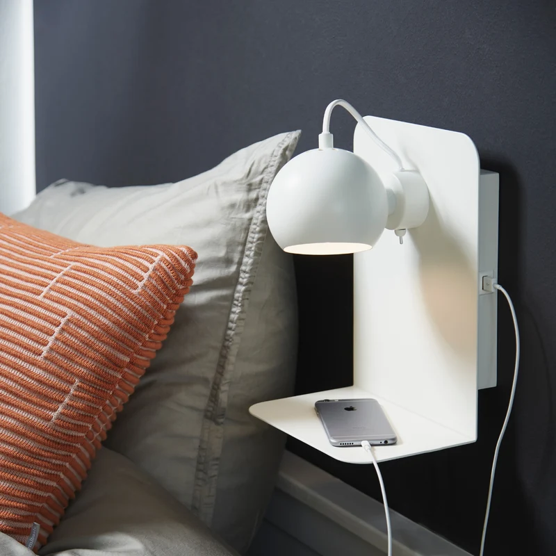 Frandsen Ball Wall Lamp with Built-in USB