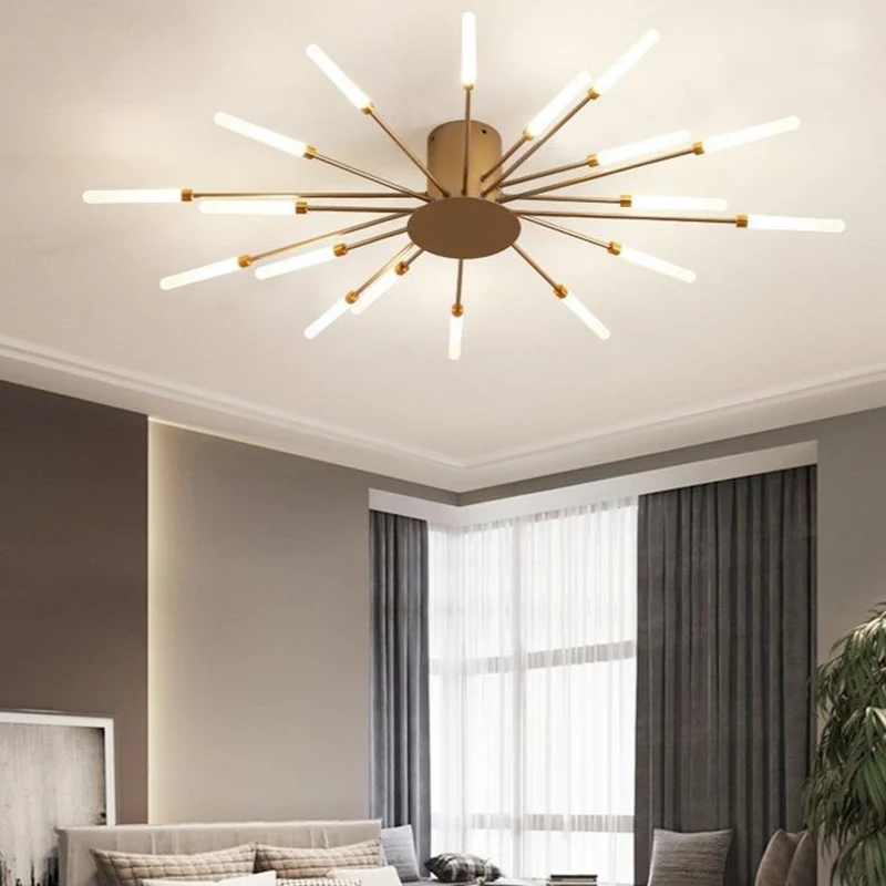 Lustre Moderne Doré