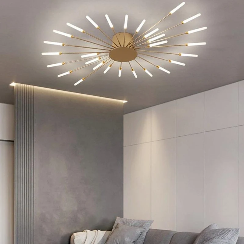 Lustre Moderne Doré